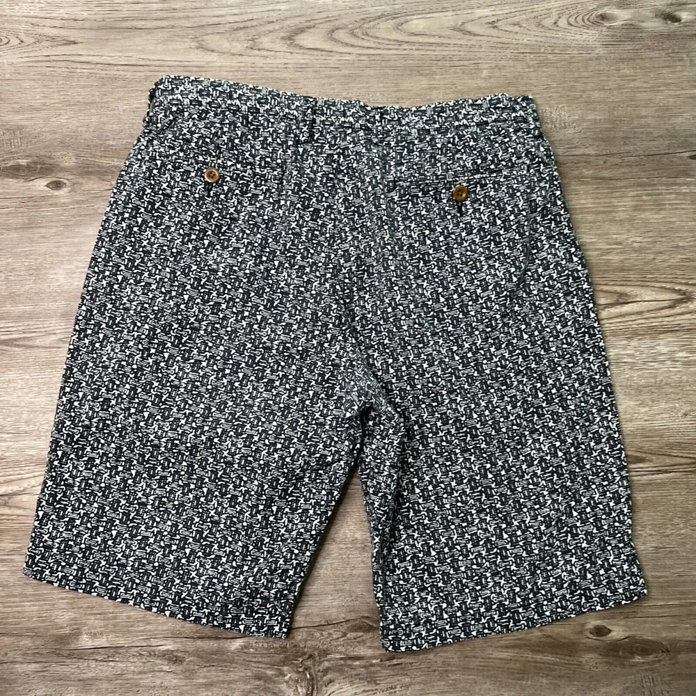 J Crew Club Chino Shorts Mens‎ 31 Black Pattern 10.5